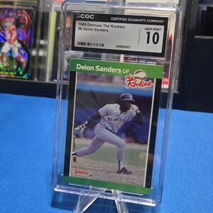 1989 Donruss The Rookies #6 Deion Sanders (RC) (CGC 10)